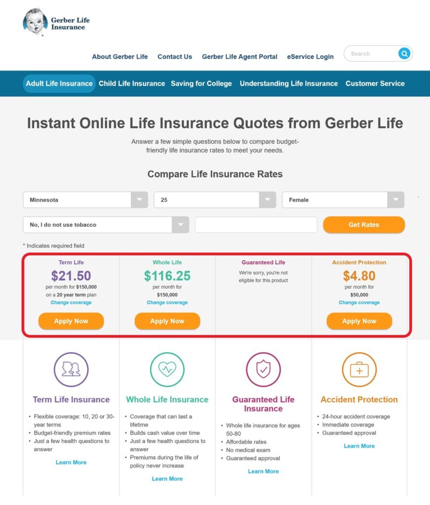 Gerber Life Insurance Guide [Best Coverages + Rates]